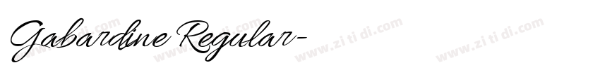 Gabardine Regular字体转换